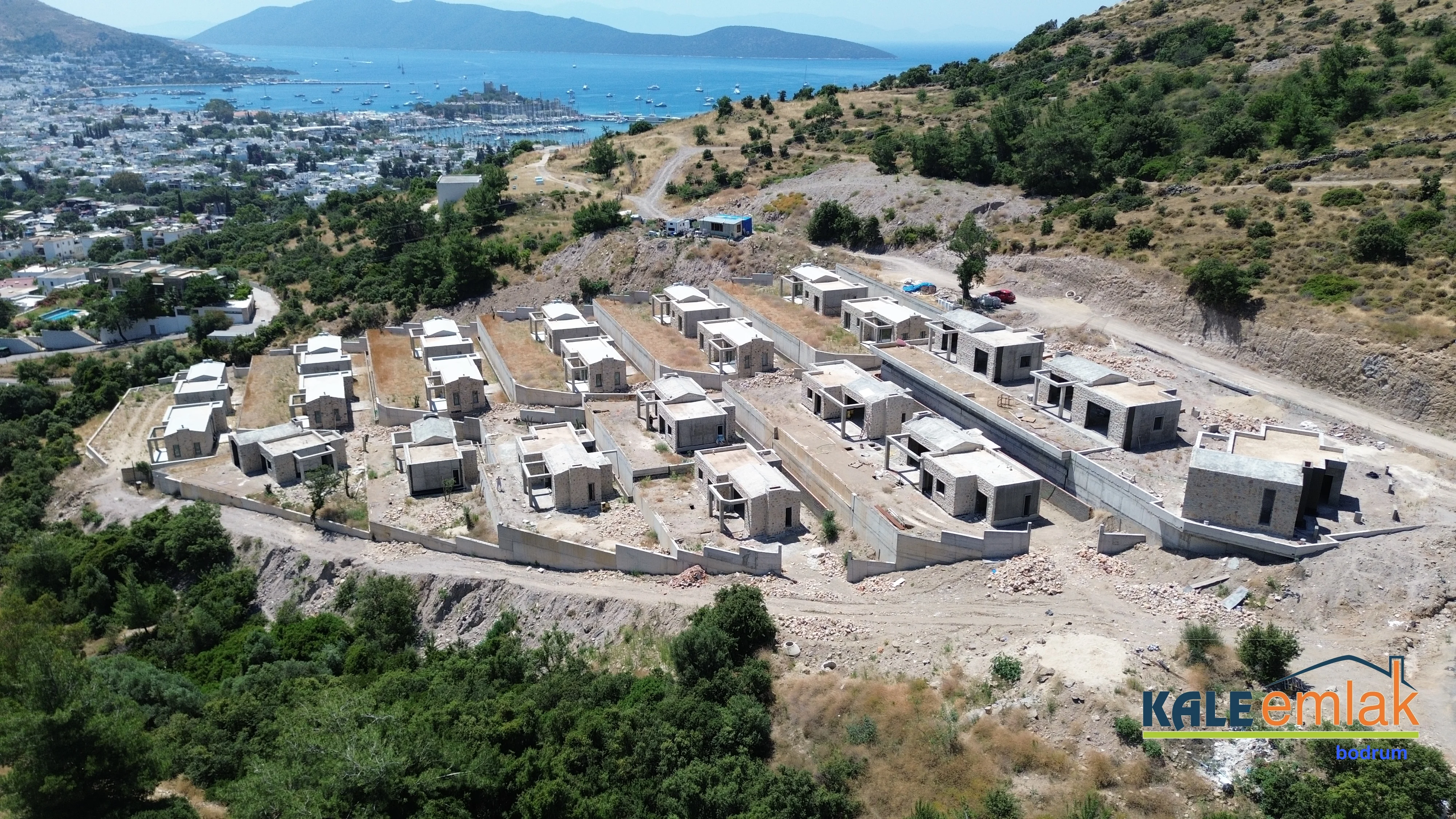 Bodrum Merkez'de Doğa Manzaralı, Tek Katlı Villa